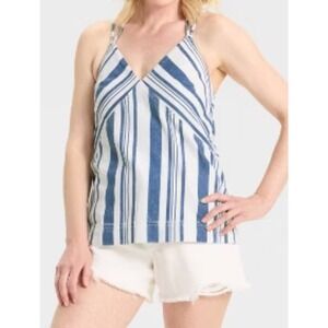 Women's Size XXL Striped Denim Tank Top - Universal Thread